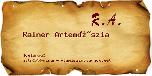 Rainer Artemíszia névjegykártya